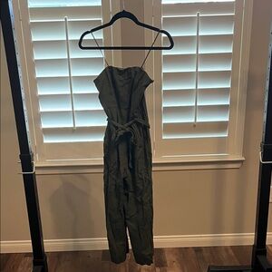 Willow Dark Green Strapless Jumpsuit